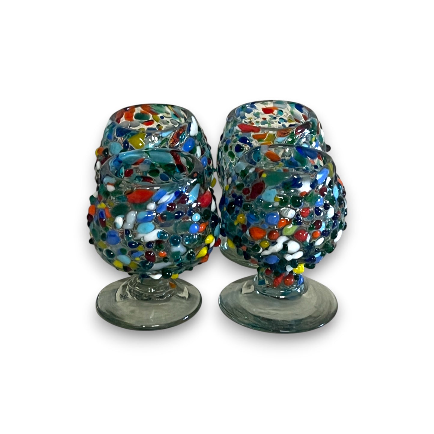 Confetti Rock Shot Glass | Handcrafted Mexican Cognac-Style Glass