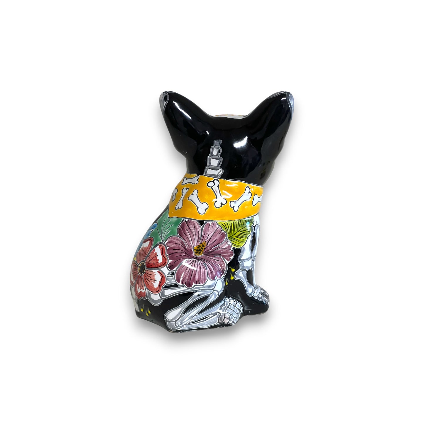 Talavera French Bulldog Statue | Day of the Dead Mexican Decor