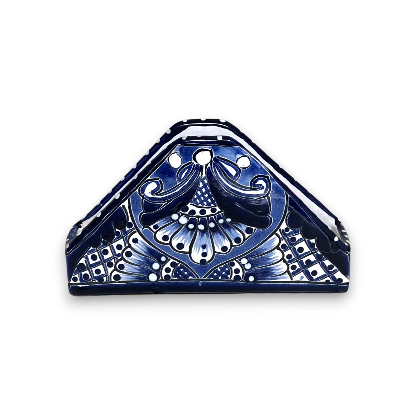 Talavera Napkin Holder | Mexican Blue & White Decor