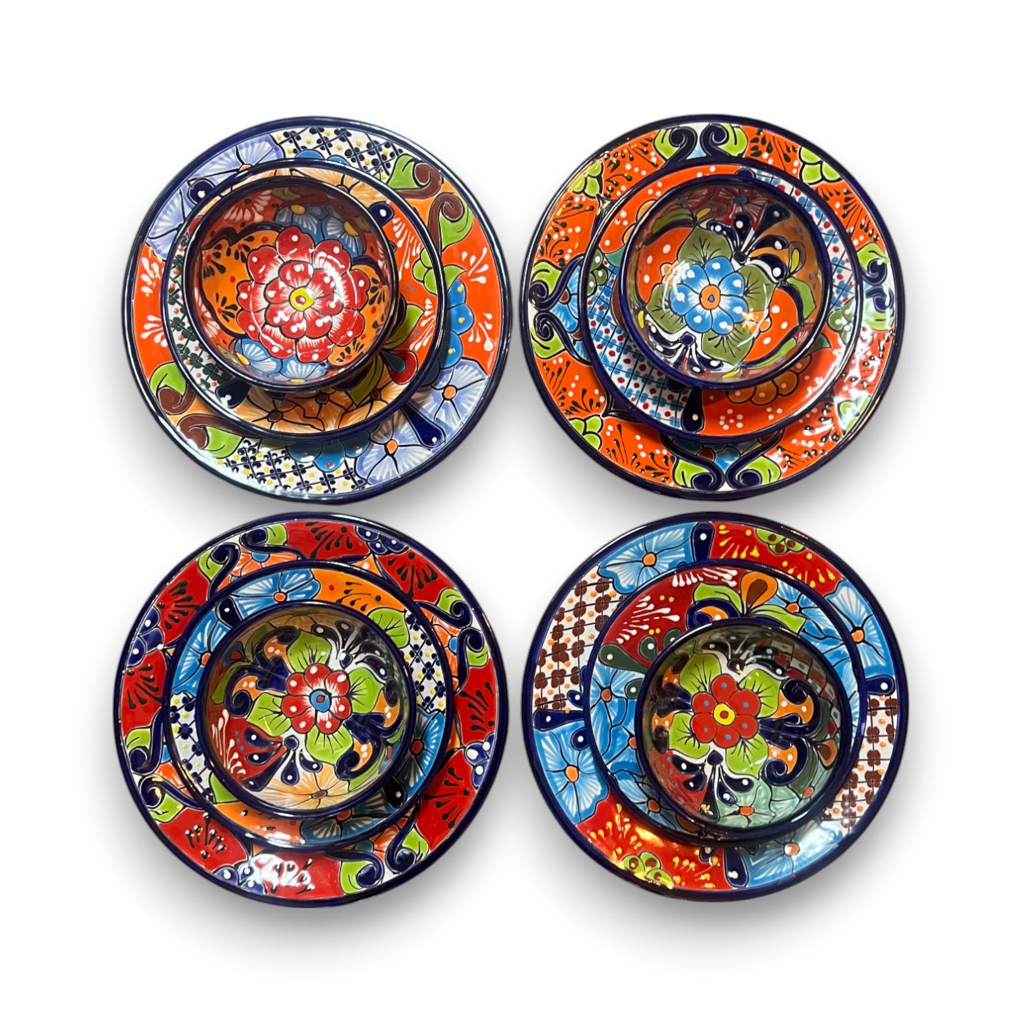 36-Piece Talavera Dinnerware Set | Handmade Mexican Plates & Bowls