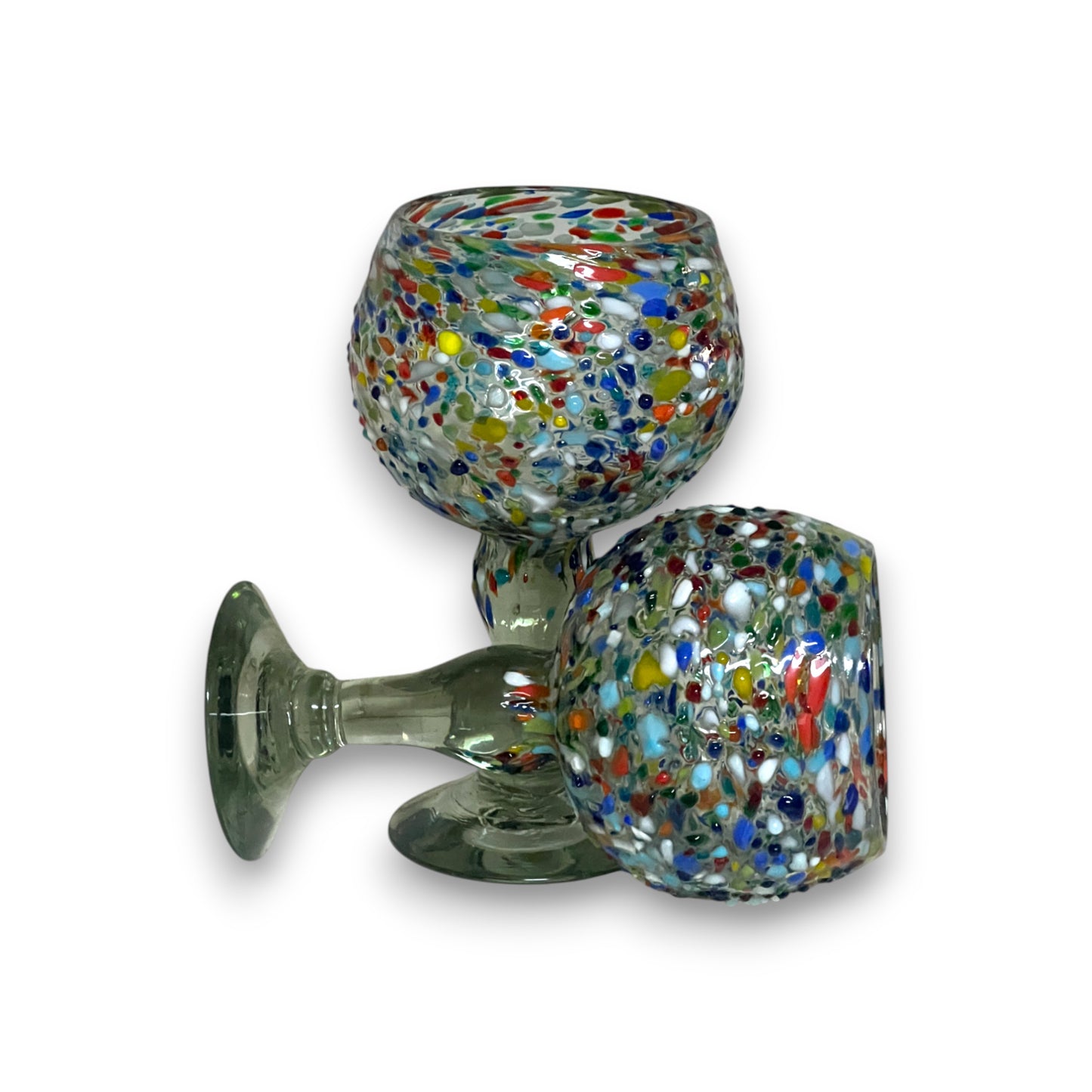 Mexican Margarita Glass | Fish Bowl Confetti Pebble