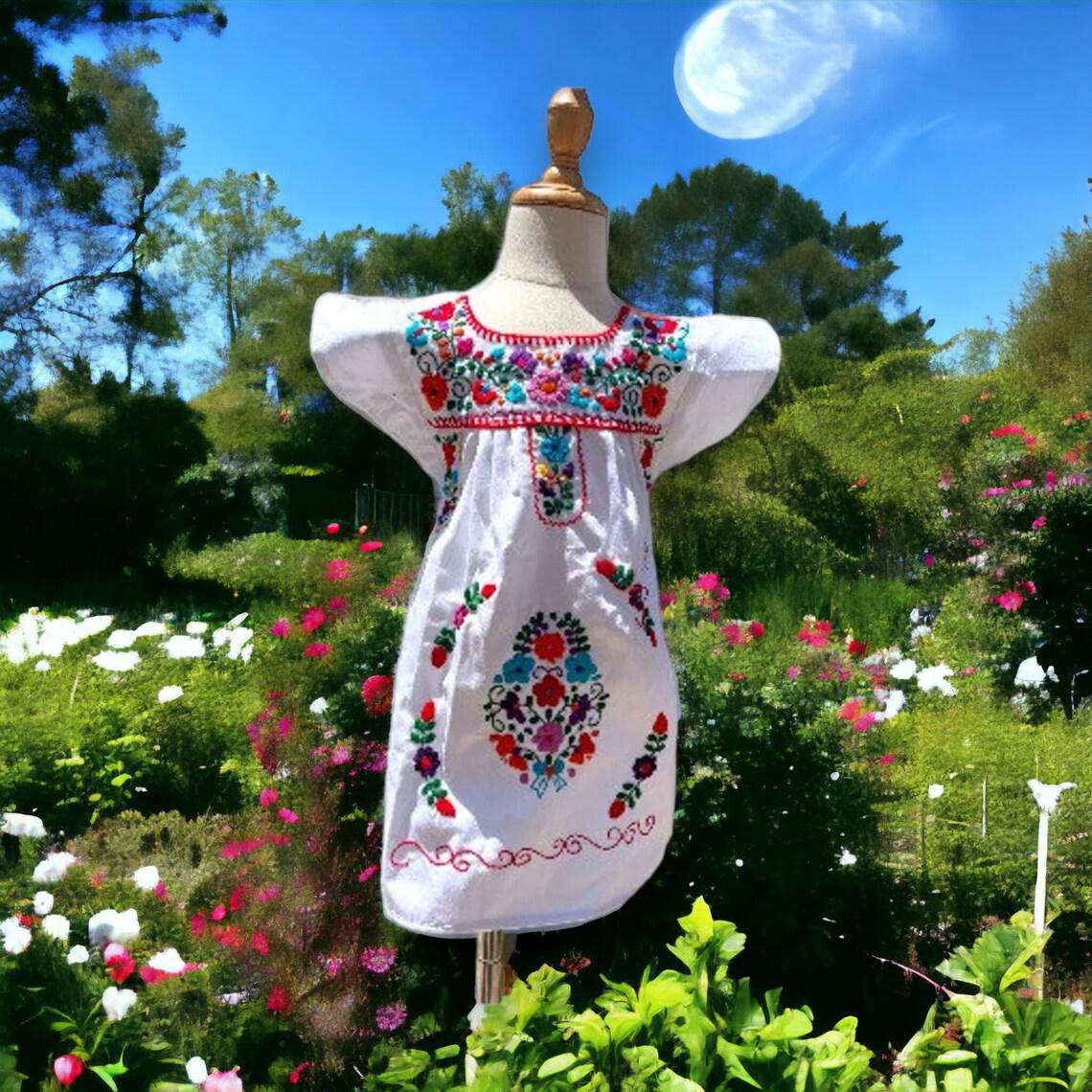 Mexican Handmade Girls' Dress | Traditional Cultural Clothing for Girl