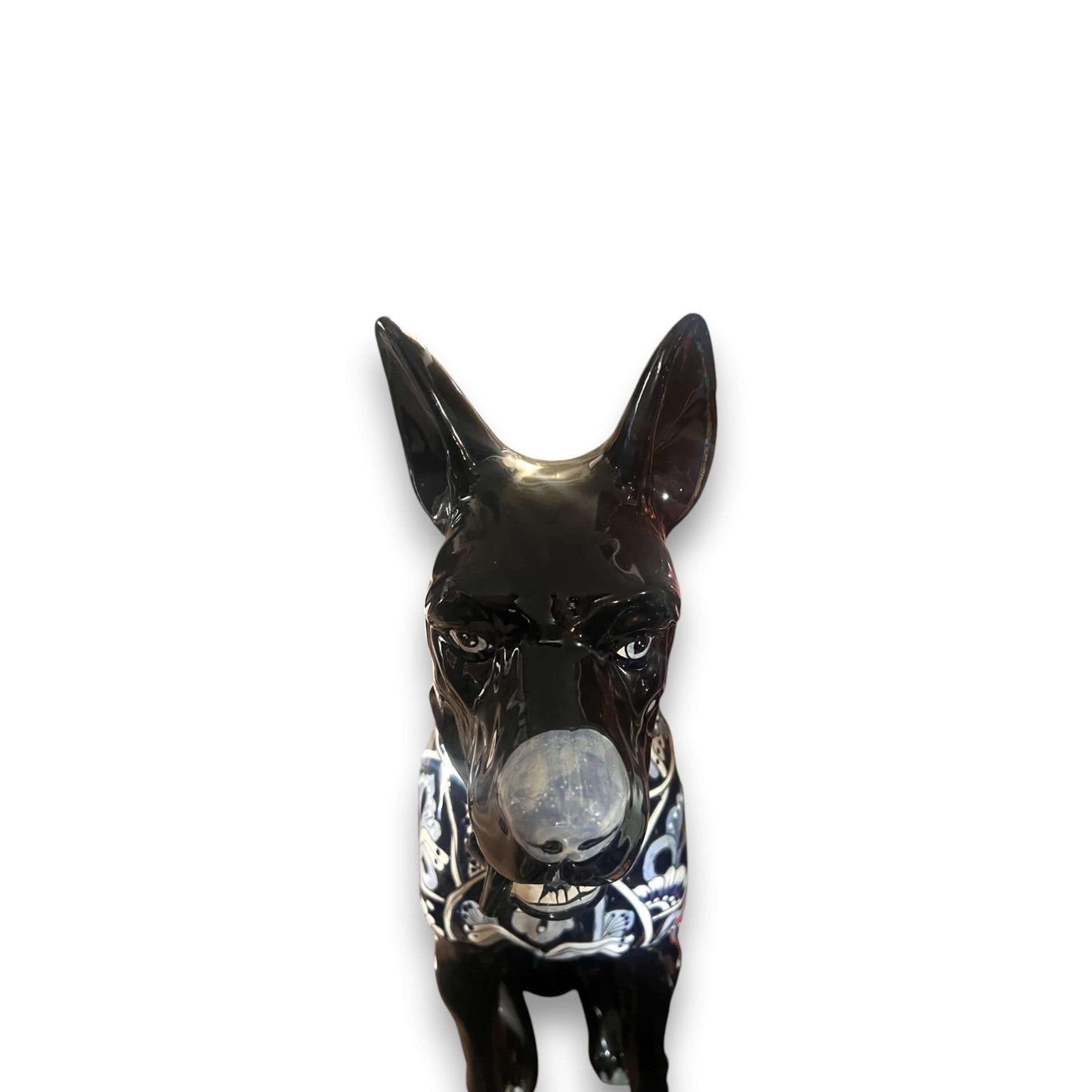 Blue & White Talavera Dog Statue