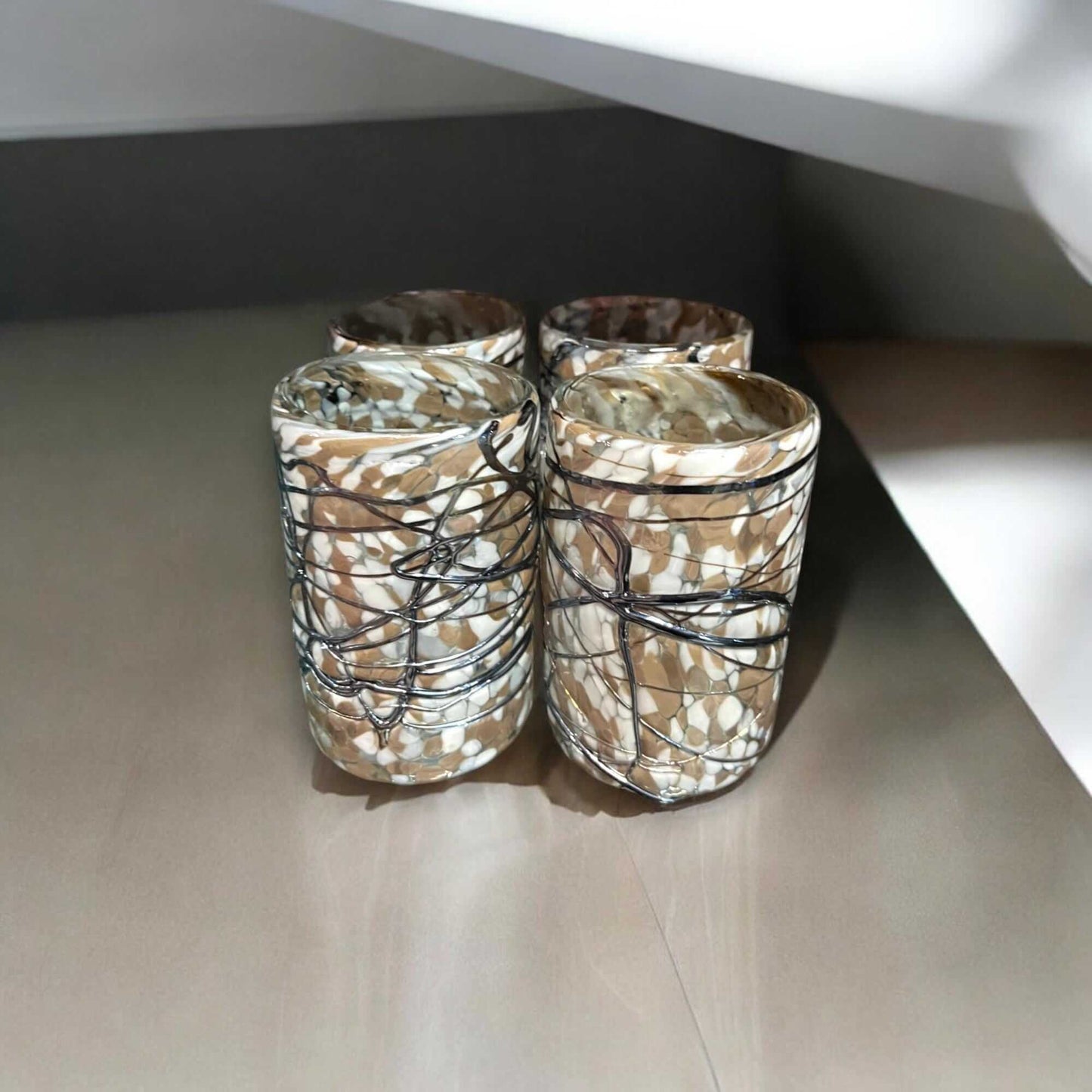 Hand-Blown Mexican Mocha Glassware