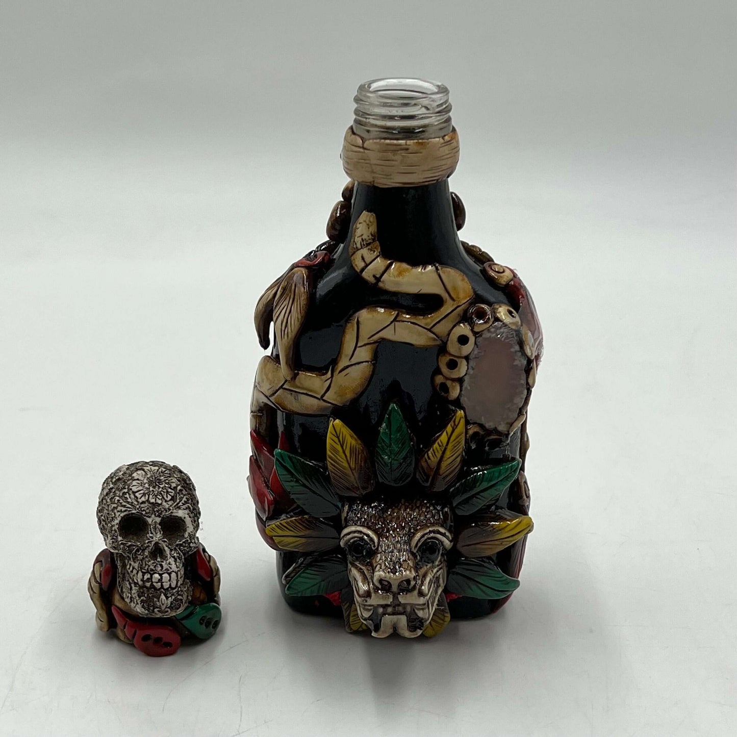 Artisan-Made Mexican Flask | Aztec Decanter