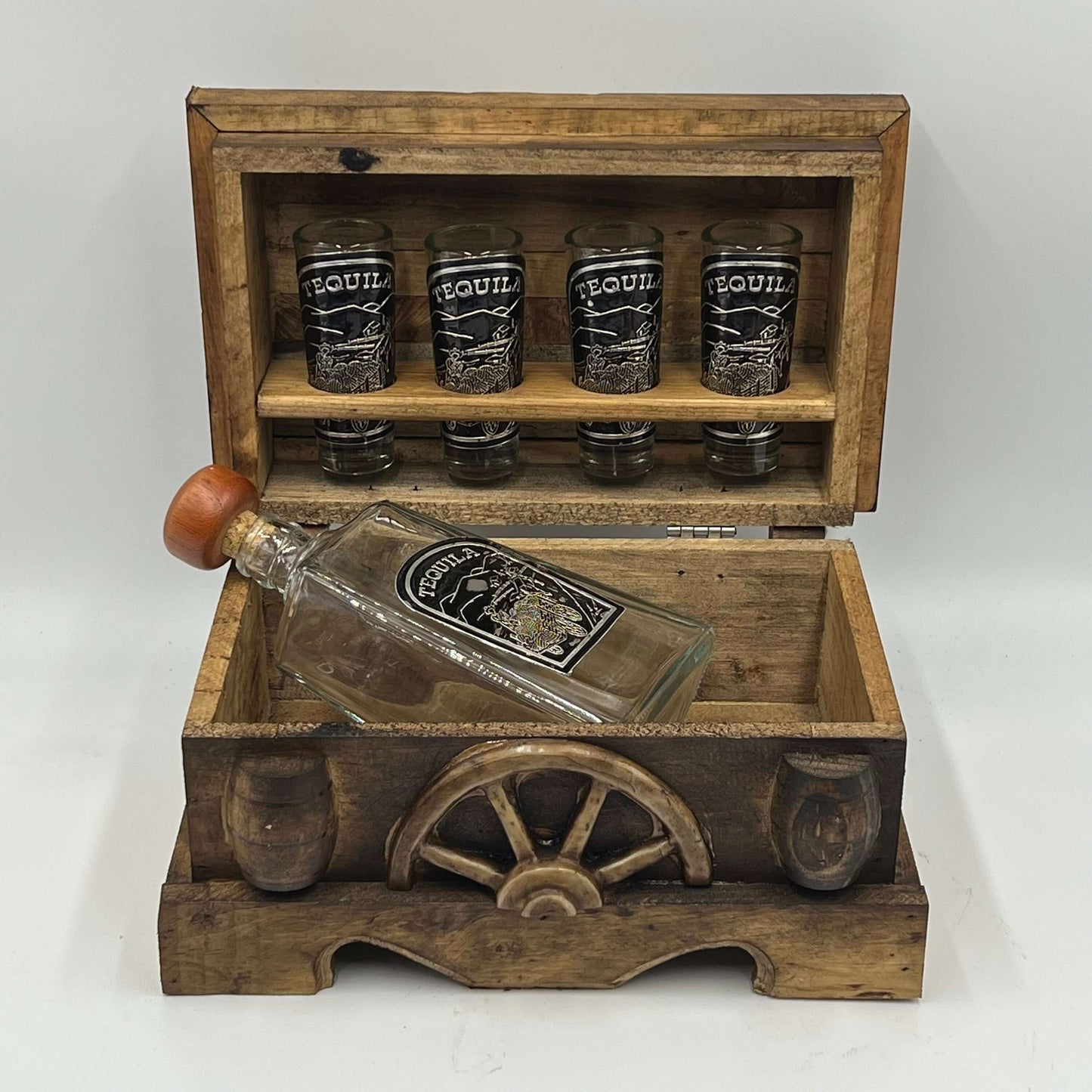 Mexican Shot Glass & Decanter Set | Rustic Charm