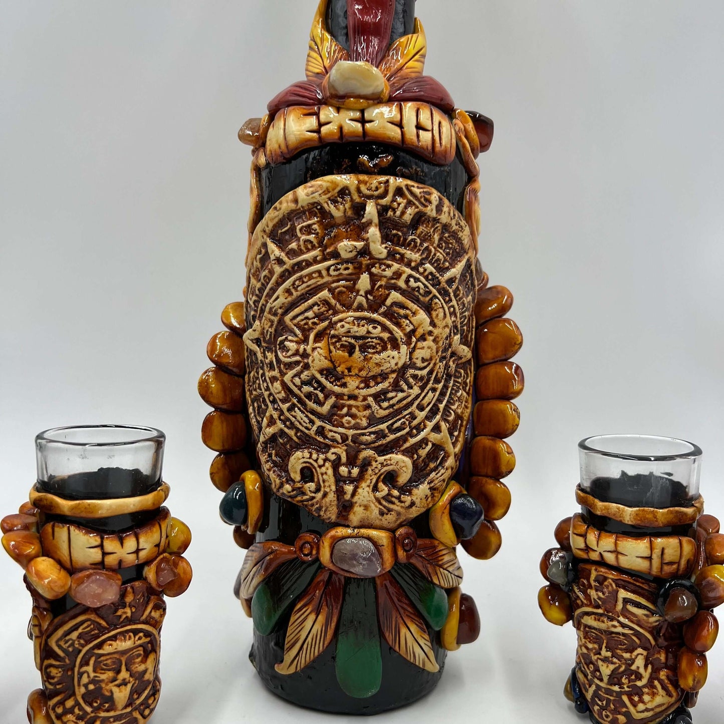 Mexican Handmade Shot Glass & Tequila Set