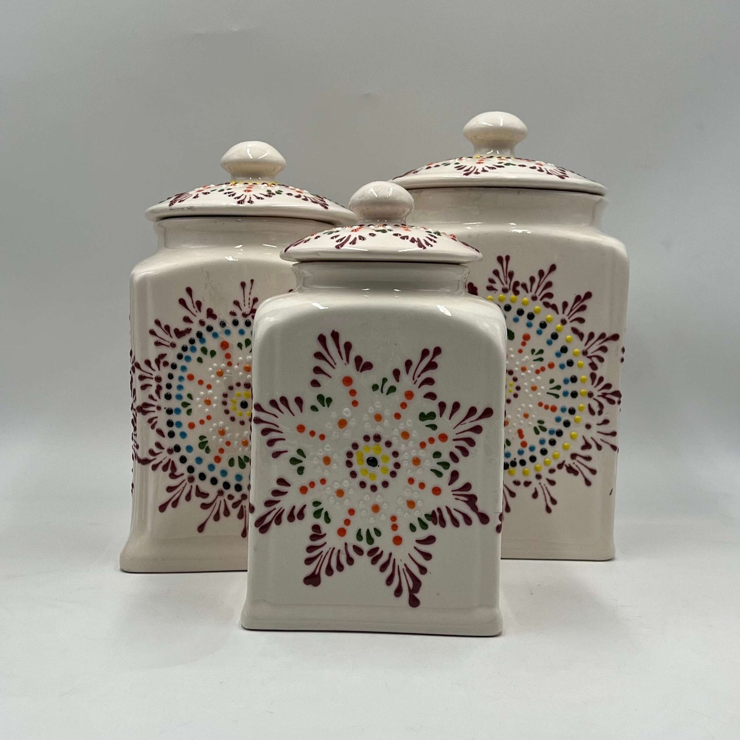 Handmade Talavera Canister Set | Mexican Pottery