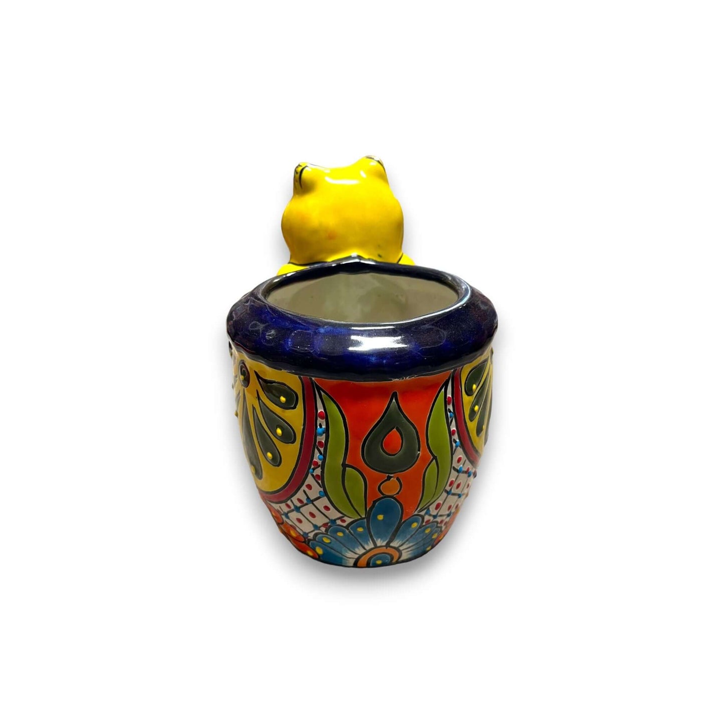 Talavera Frog Planter - Hand-Painted Mexican Pottery