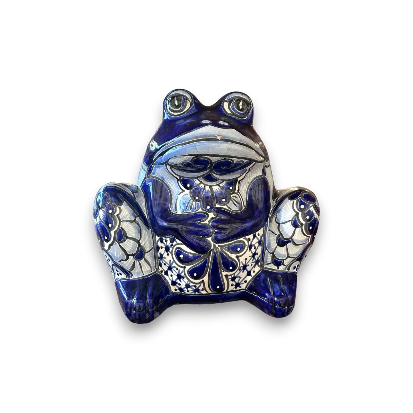 Hand-Painted Talavera Frog Planters | Mexican Pottery