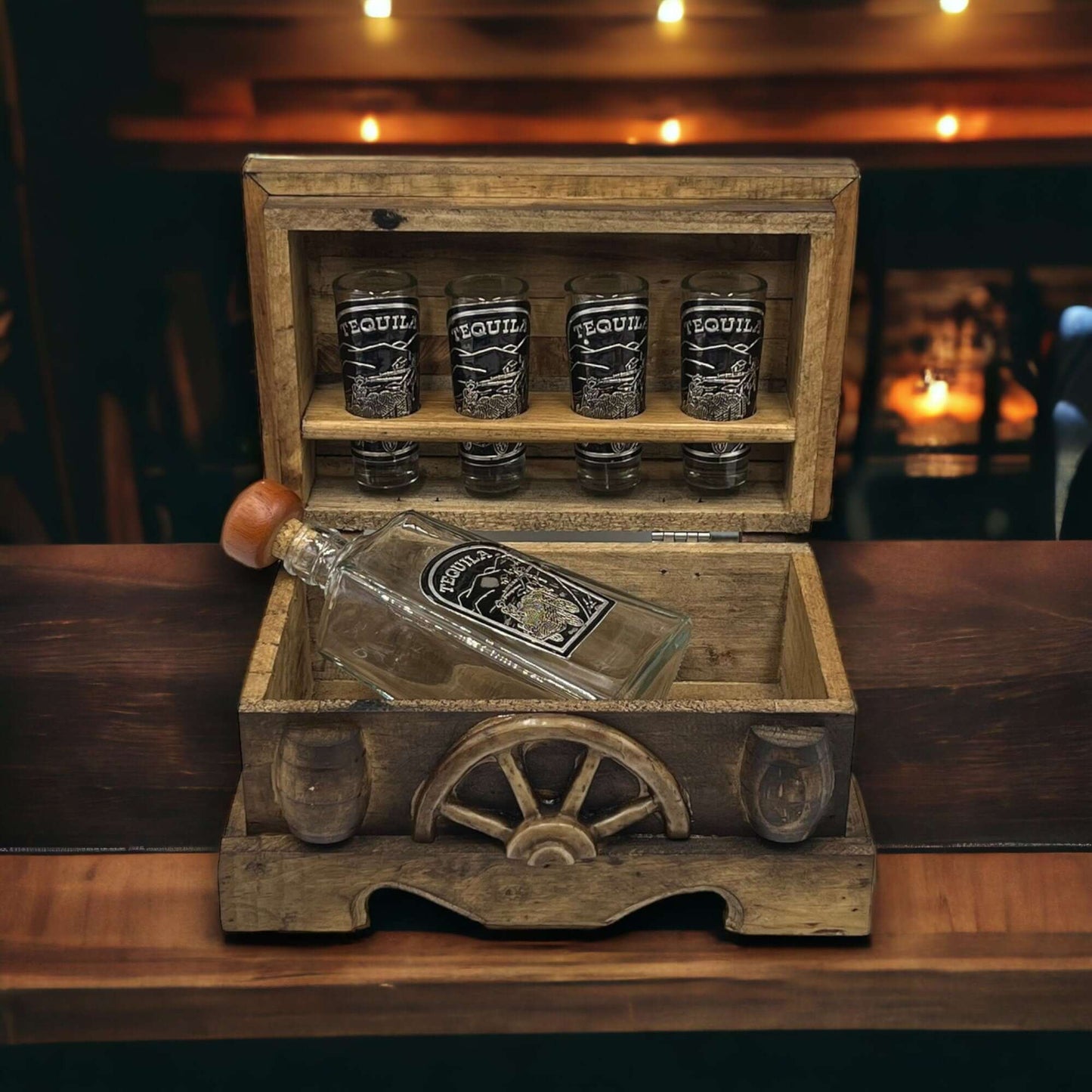 Mexican Shot Glass & Decanter Set | Rustic Charm