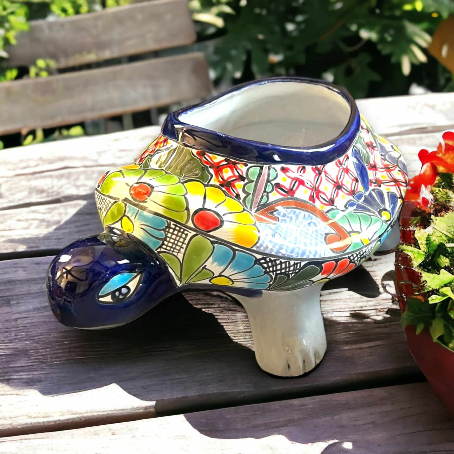 Extra Large Talavera Turtle Planter | Hand-Painted