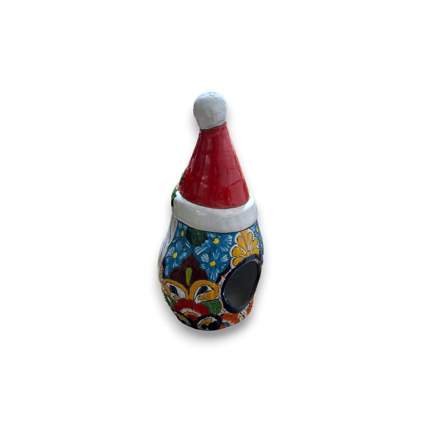 Hand-Painted Talavera Santa Statue - Medium