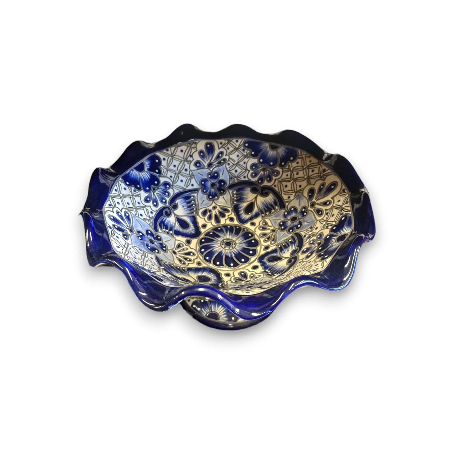 Talavera Fruit Basket - Hand-Painted Centerpiece