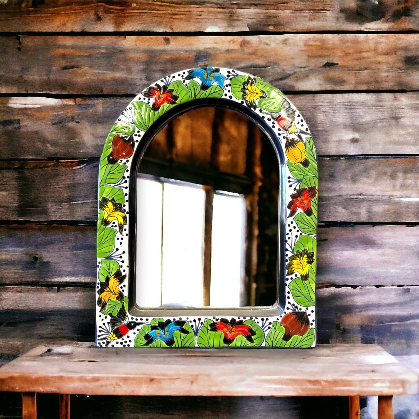 Vibrant Talavera Mirror Wall Art - Medium