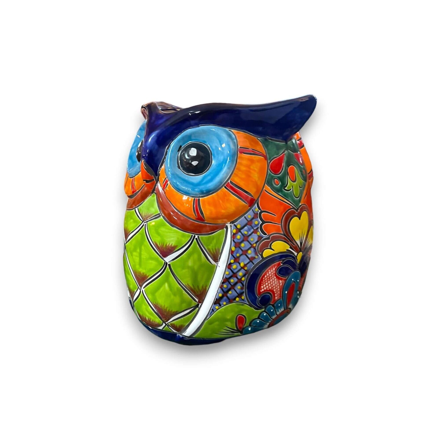 Extra Large Talavera Owl Planter | Hand-Painted
