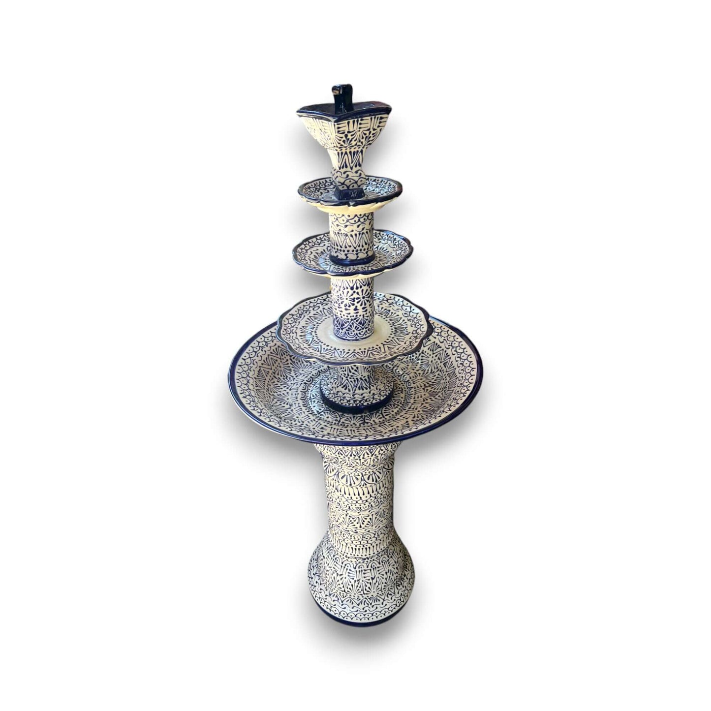 Handcrafted Talavera Fountain - 4ft Vibrant Artwork