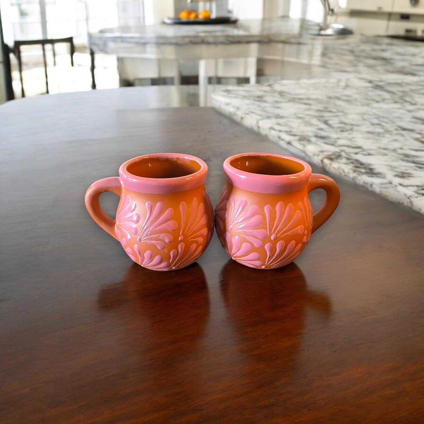 Handmade Pink Talavera Mug - Authentic Mexican Jarritos