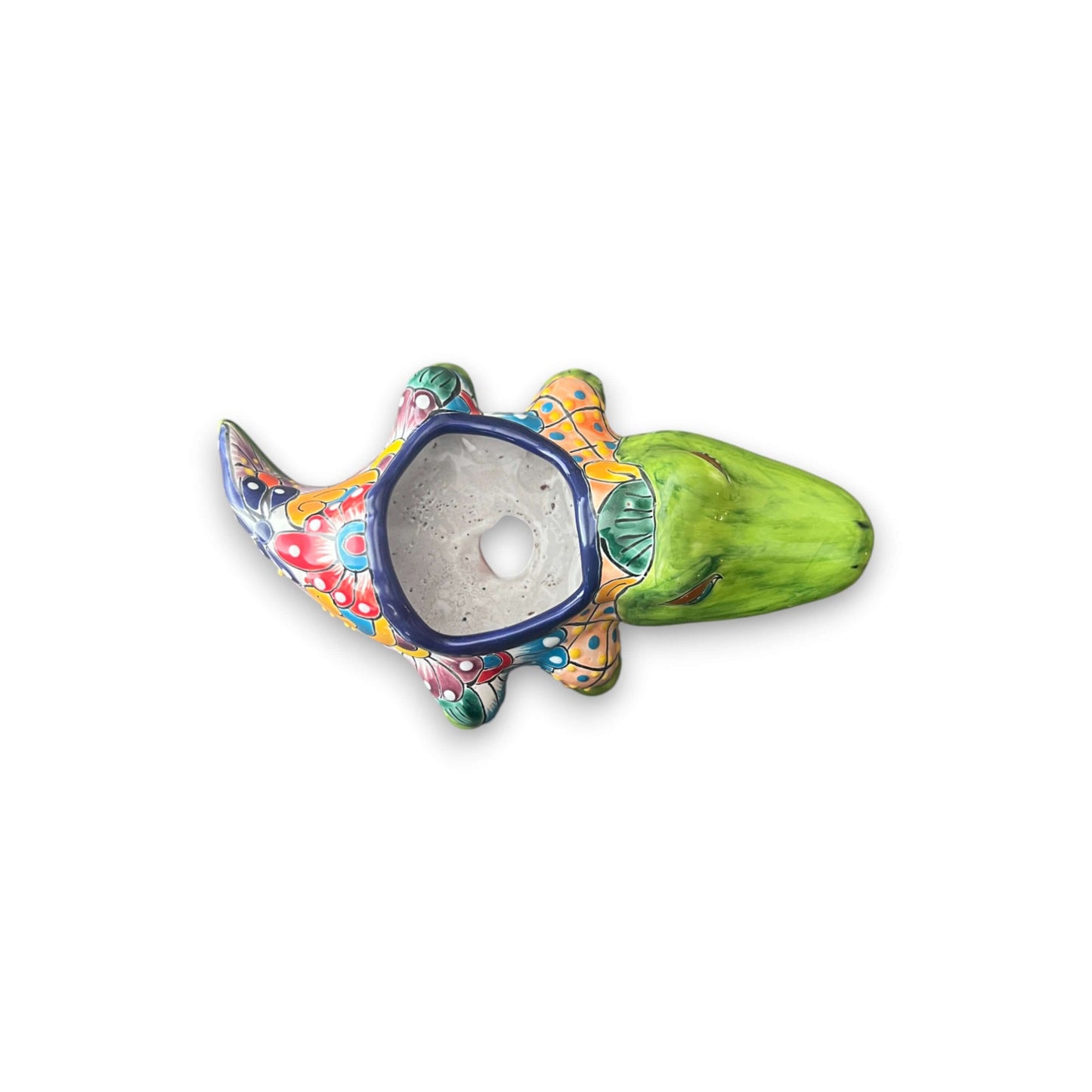 Small Talavera Alligator Planter – Handmade Ceramic Pot