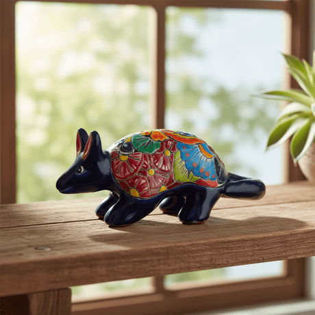 Talavera Armadillo Figurine - lifestyle product view 1