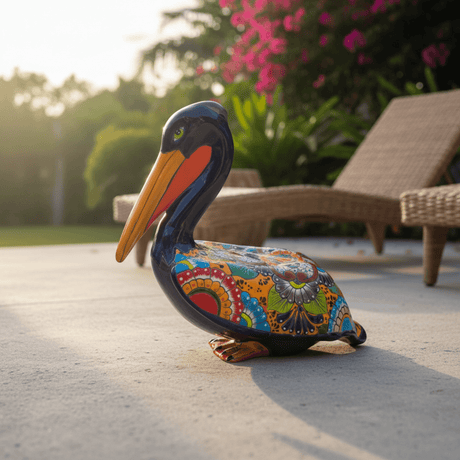 Talavera Pelican Statue - lifestyle product view 1