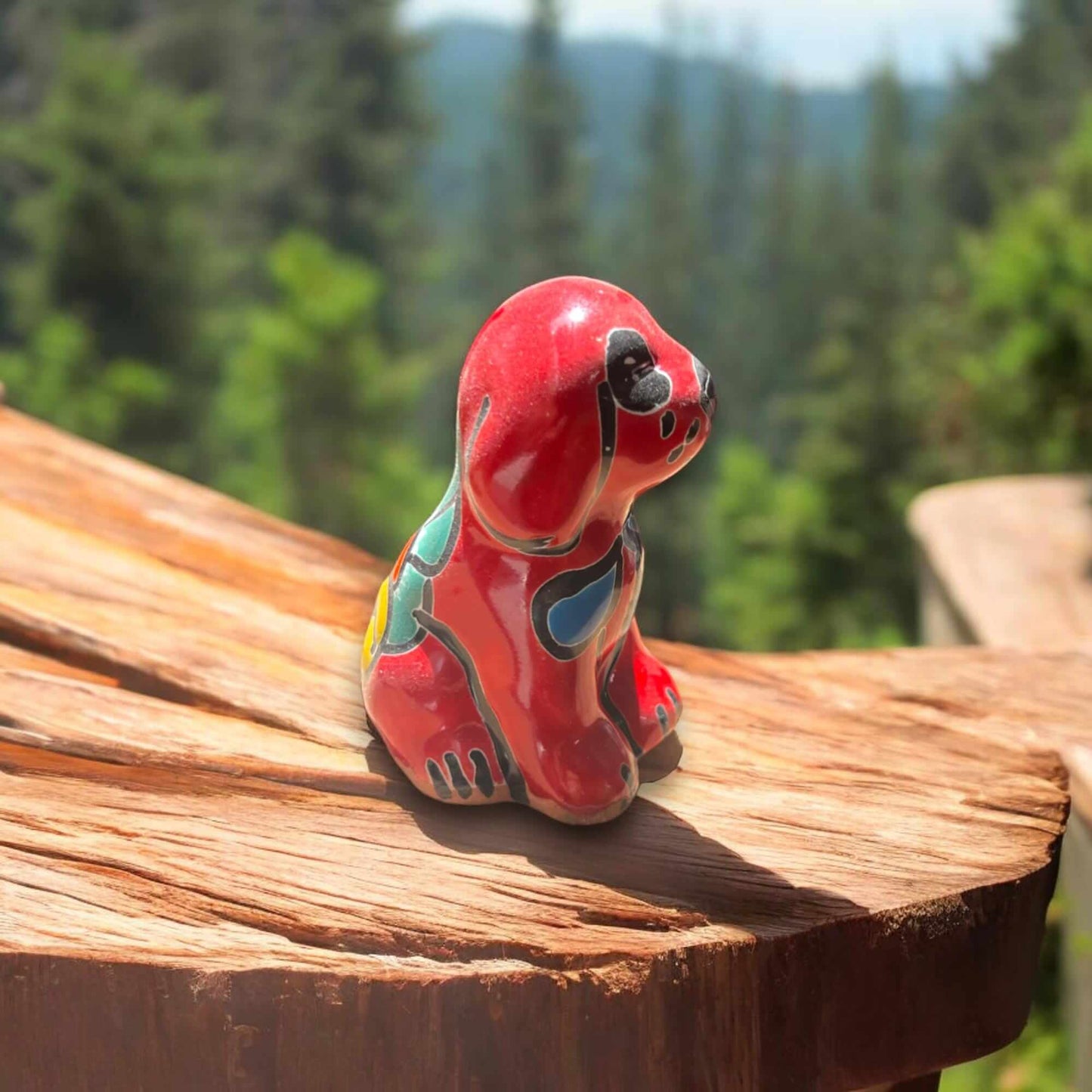 Talavera Dog Figurines | Mexican Ceramic Decor