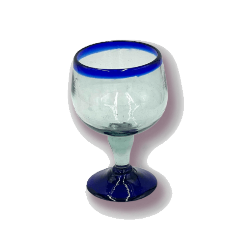 Mexican Glassware Blue Rim