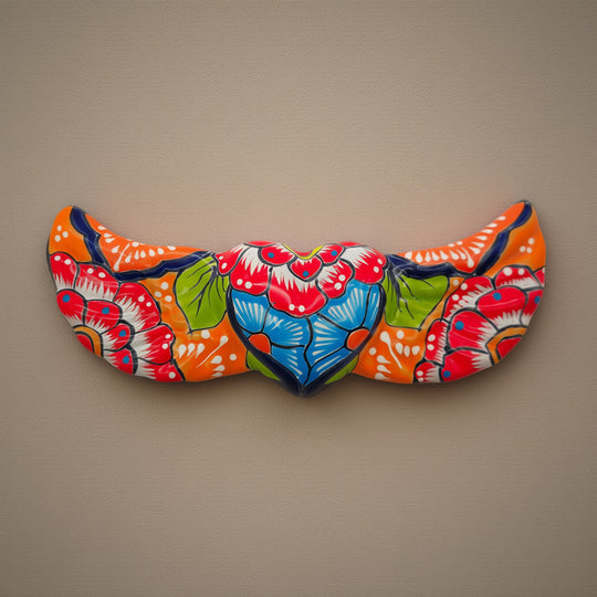 Talavera Winged Heart | Hand-Painted Mexican Ceramic Art