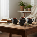 Black Talavera Jarrito Mug | Handmade Mexican Clay Coffee Cup