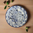10" Talavera Blue & White Dinner Plate | Mexican Dinnerware - hand-painted Talavera ceramic plate with intricate blue floral design