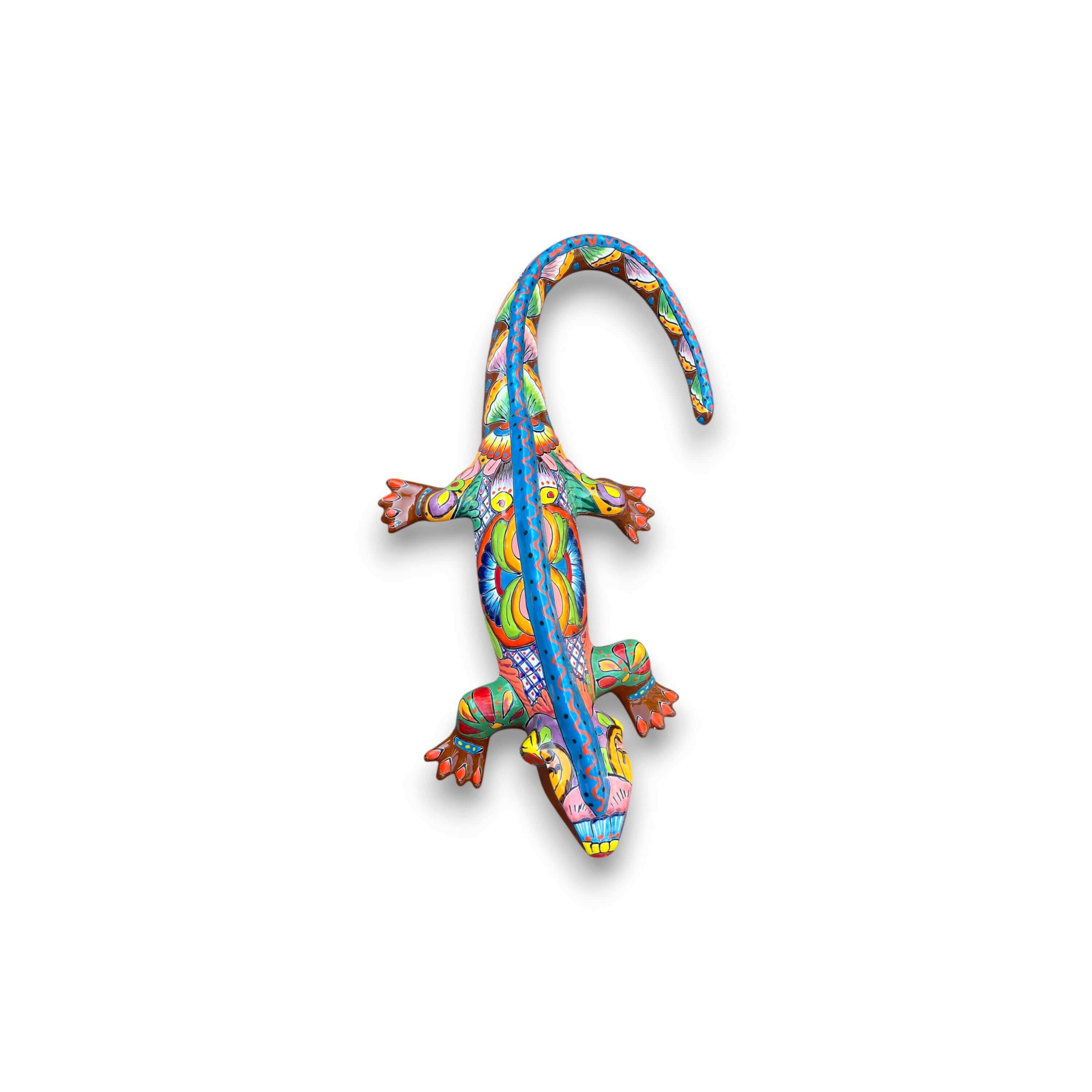 Xl Talavera Iguana Statue | Hand-Painted Ceramic Art