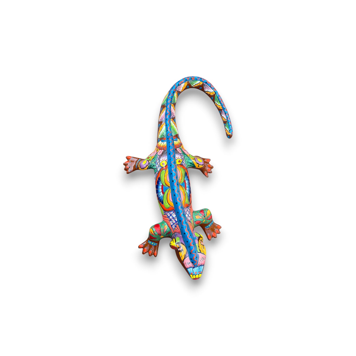 XL Talavera Iguana Statue | Hand-Painted Mexican Ceramic Art