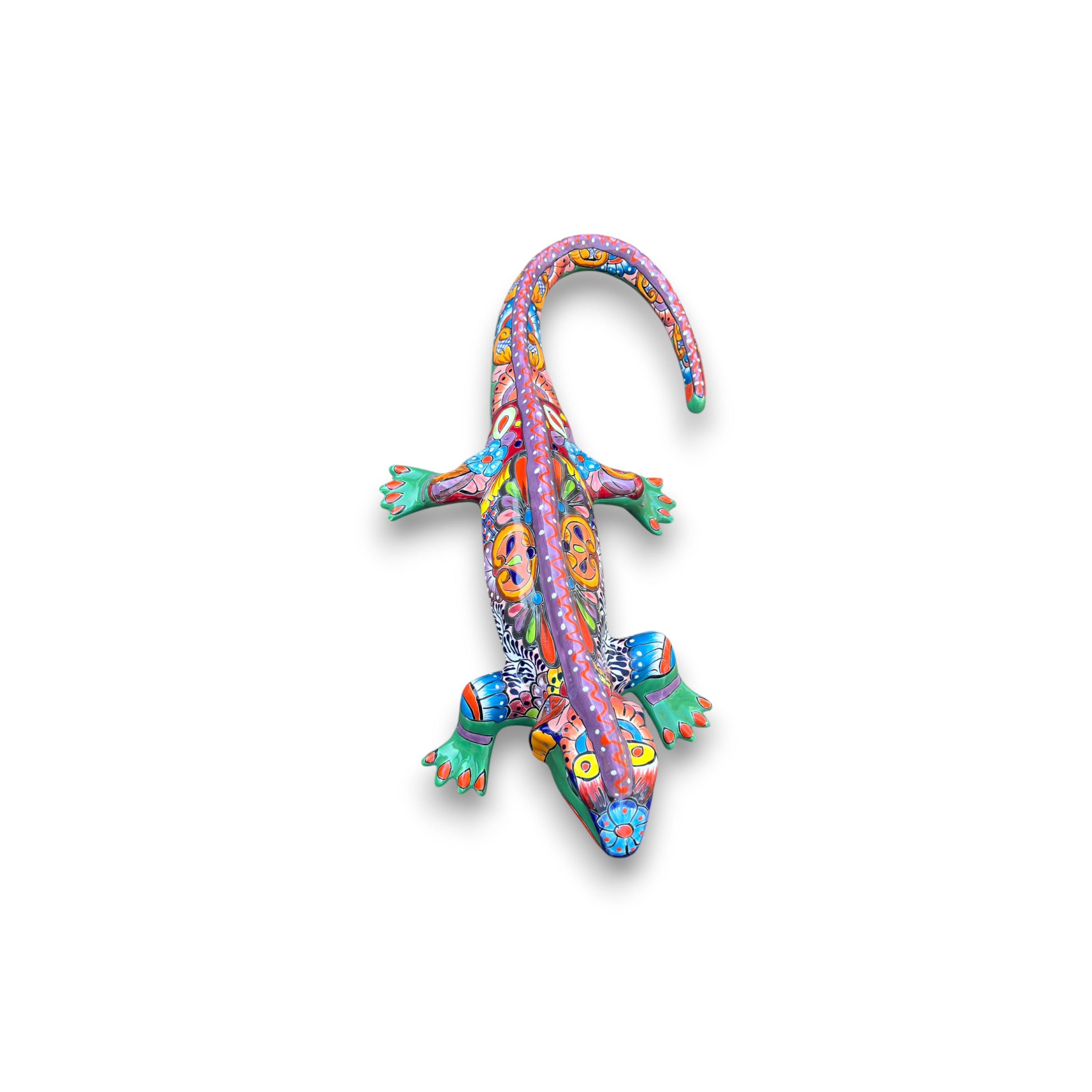 XL Talavera Iguana Statue | Hand-Painted Mexican Ceramic Art