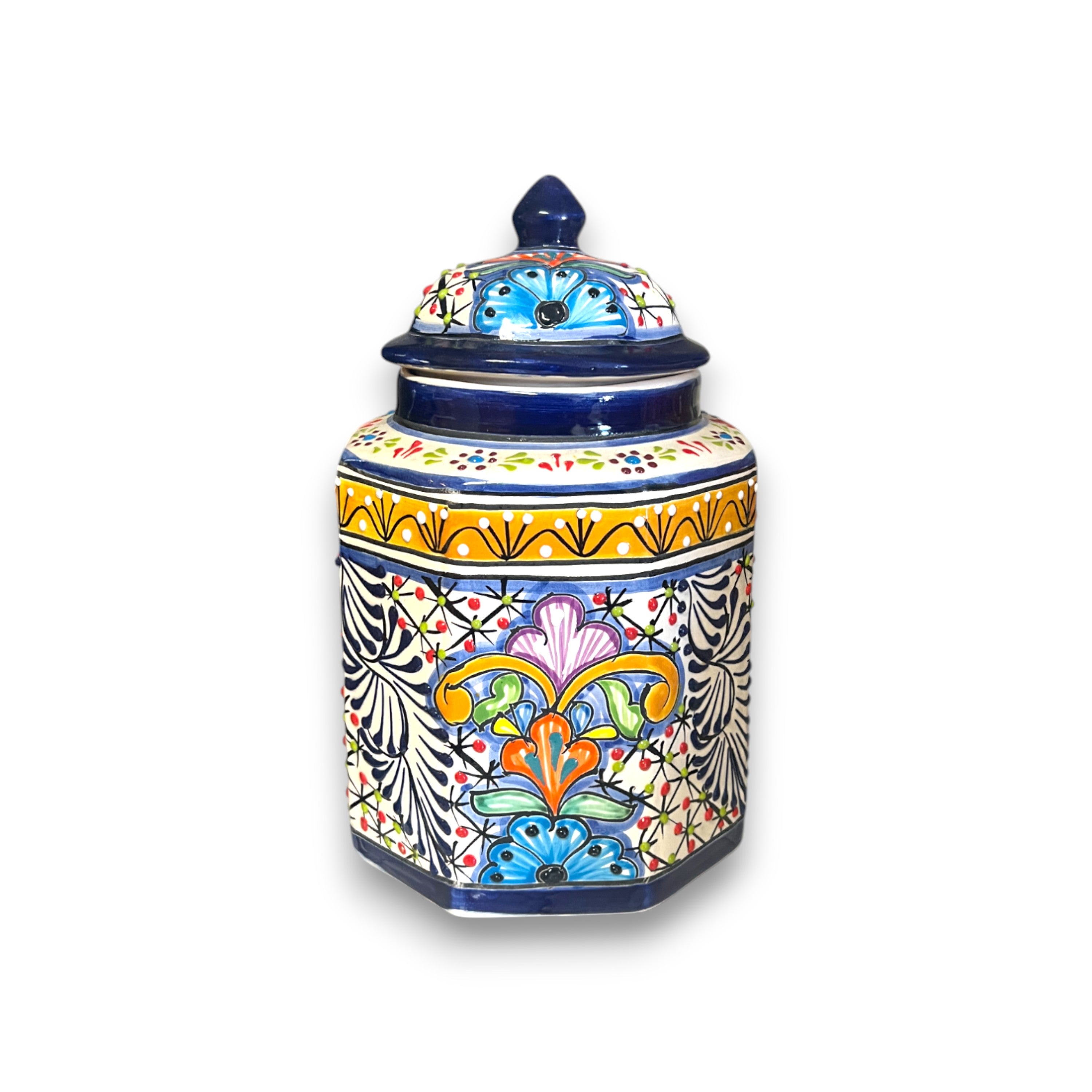 Colorful Talavera Canister Set – Handcrafted Mexican Kitchen Jars