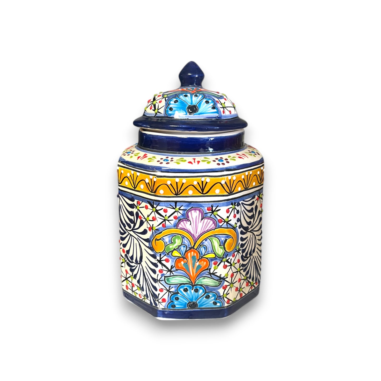 Colorful Talavera Canister Set – Handcrafted Mexican Kitchen Jars