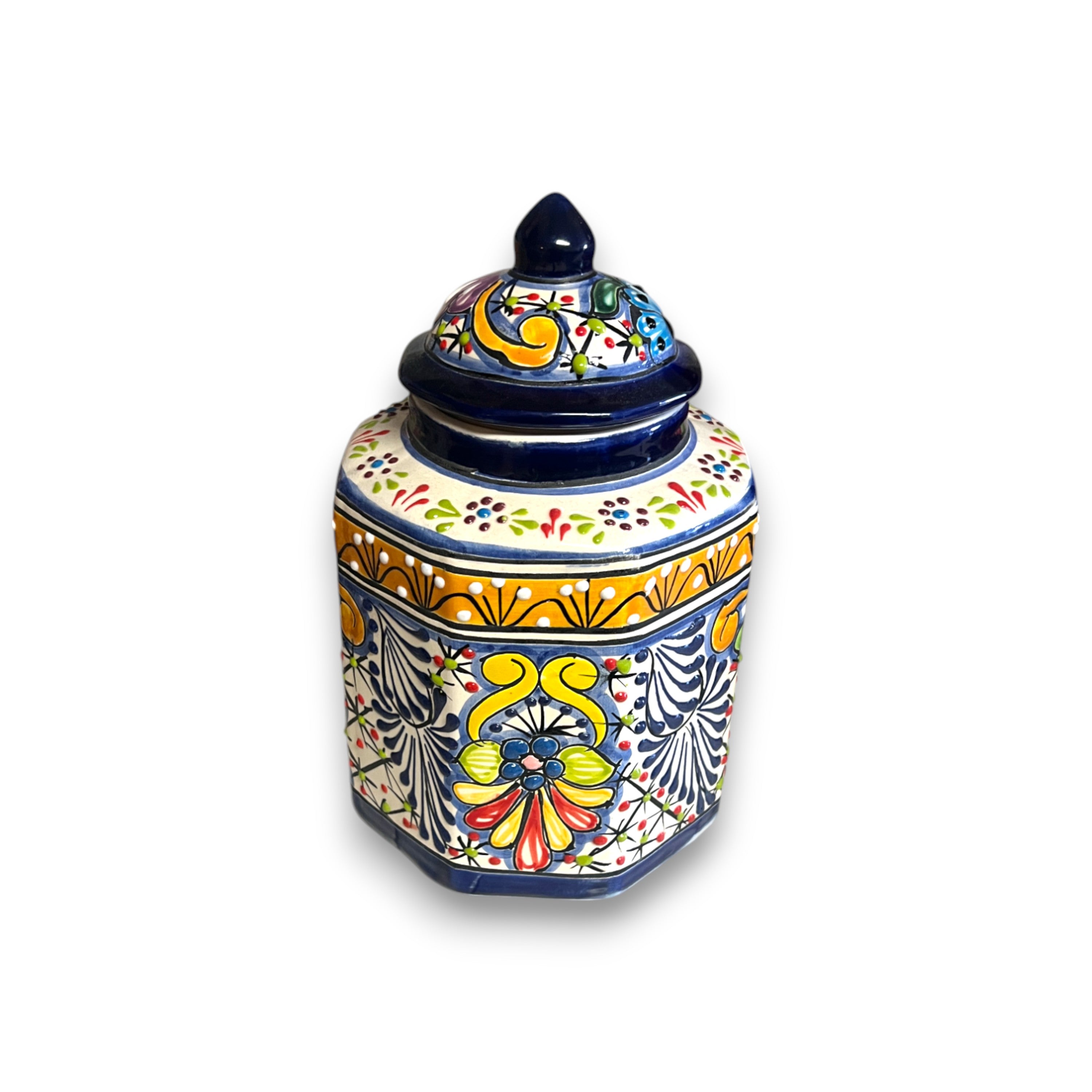 Colorful Talavera Canister Set – Handcrafted Mexican Kitchen Jars