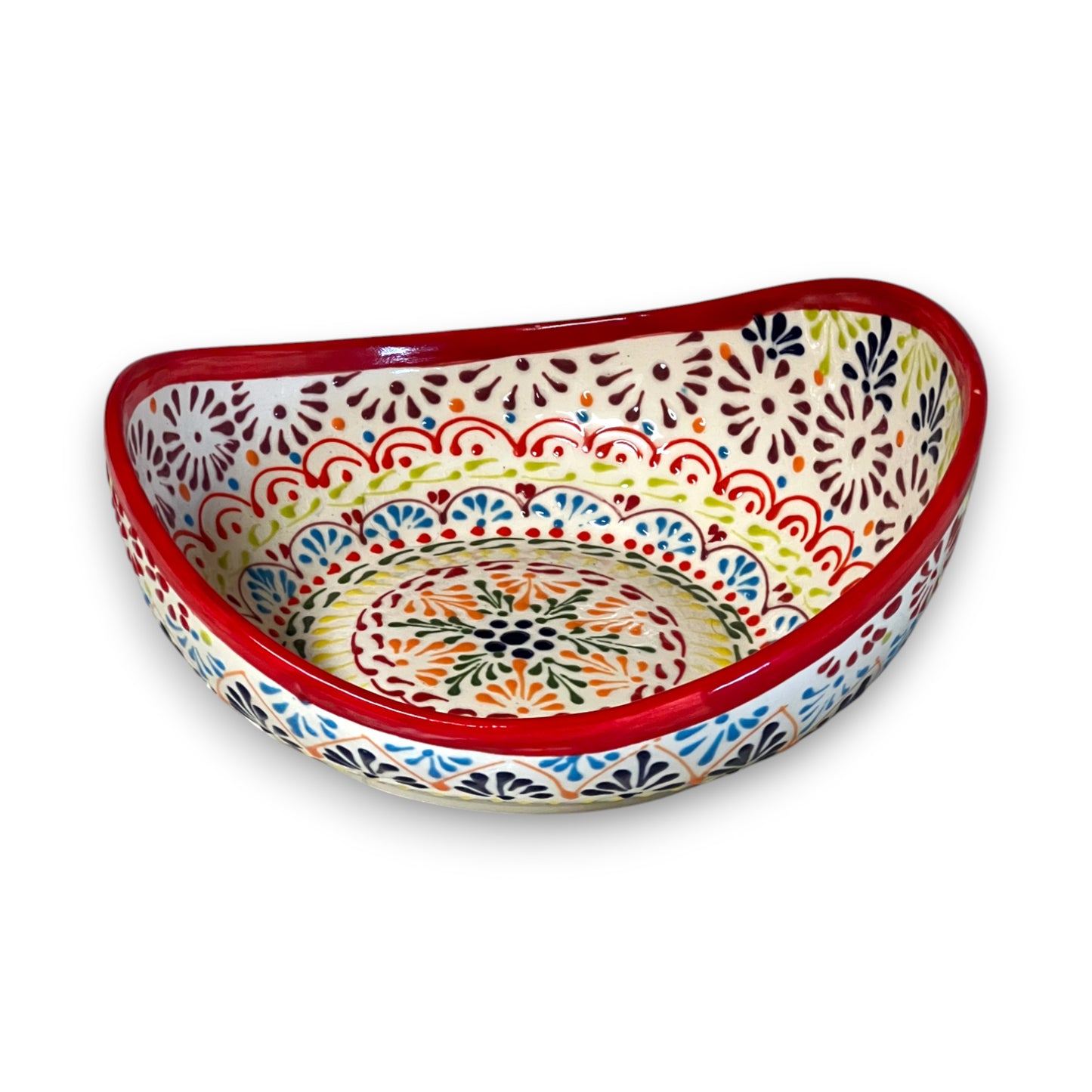 Handmade Talavera Fruit Bowl | Colorful Mexican Pottery Centerpiece