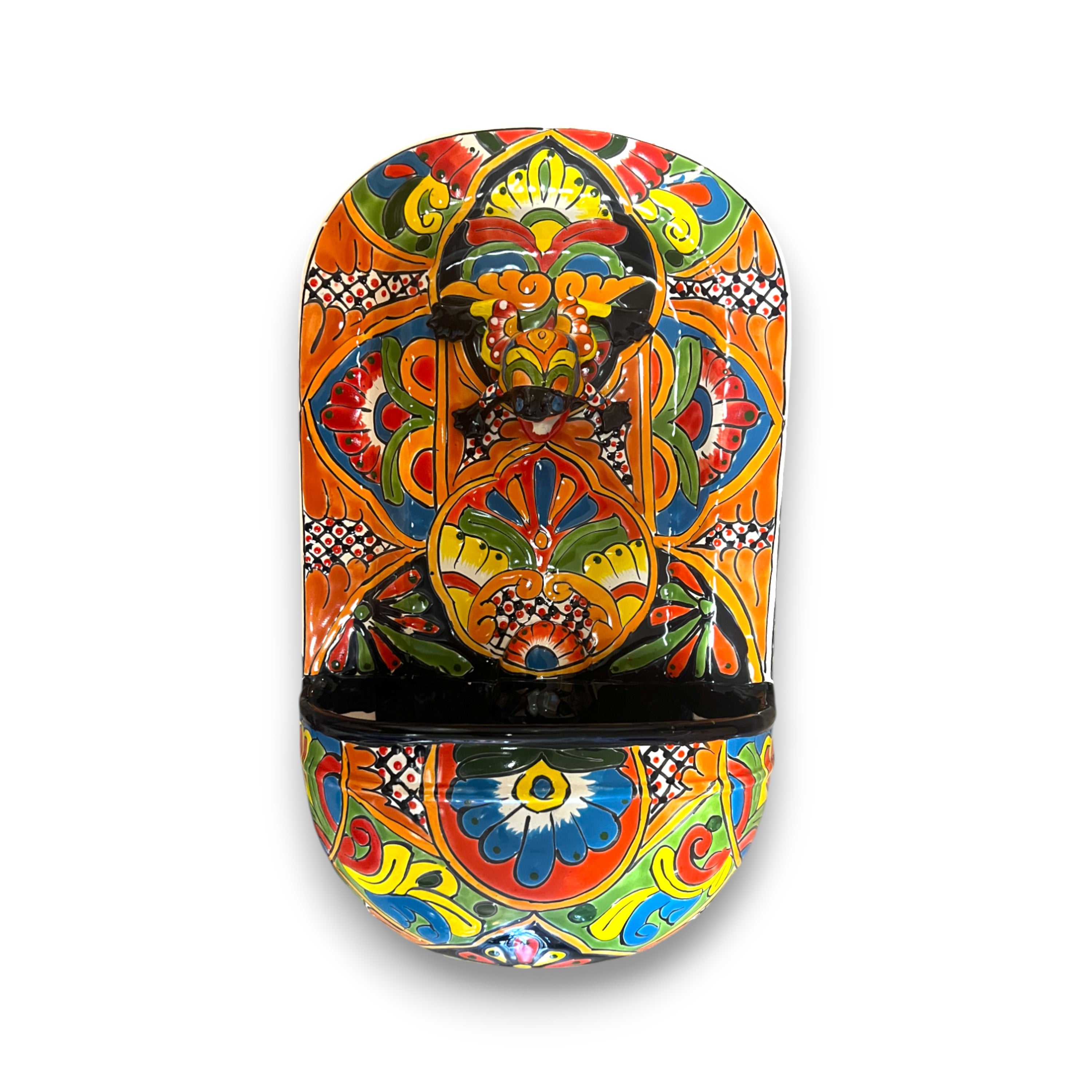 Talavera Wall Fountain | Handcrafted Mexican Ceramic Water Feature