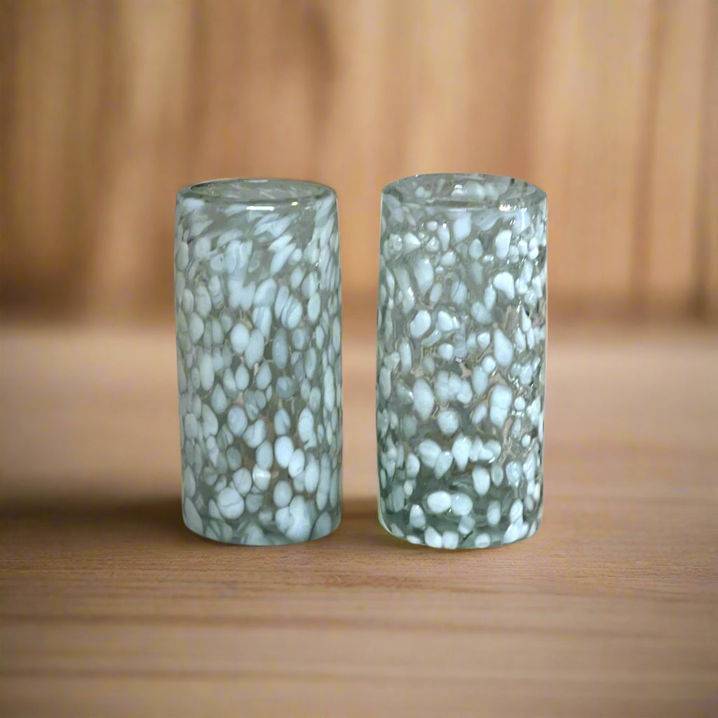 White Pebbled Shot Glass | Handcrafted Mexican Barware