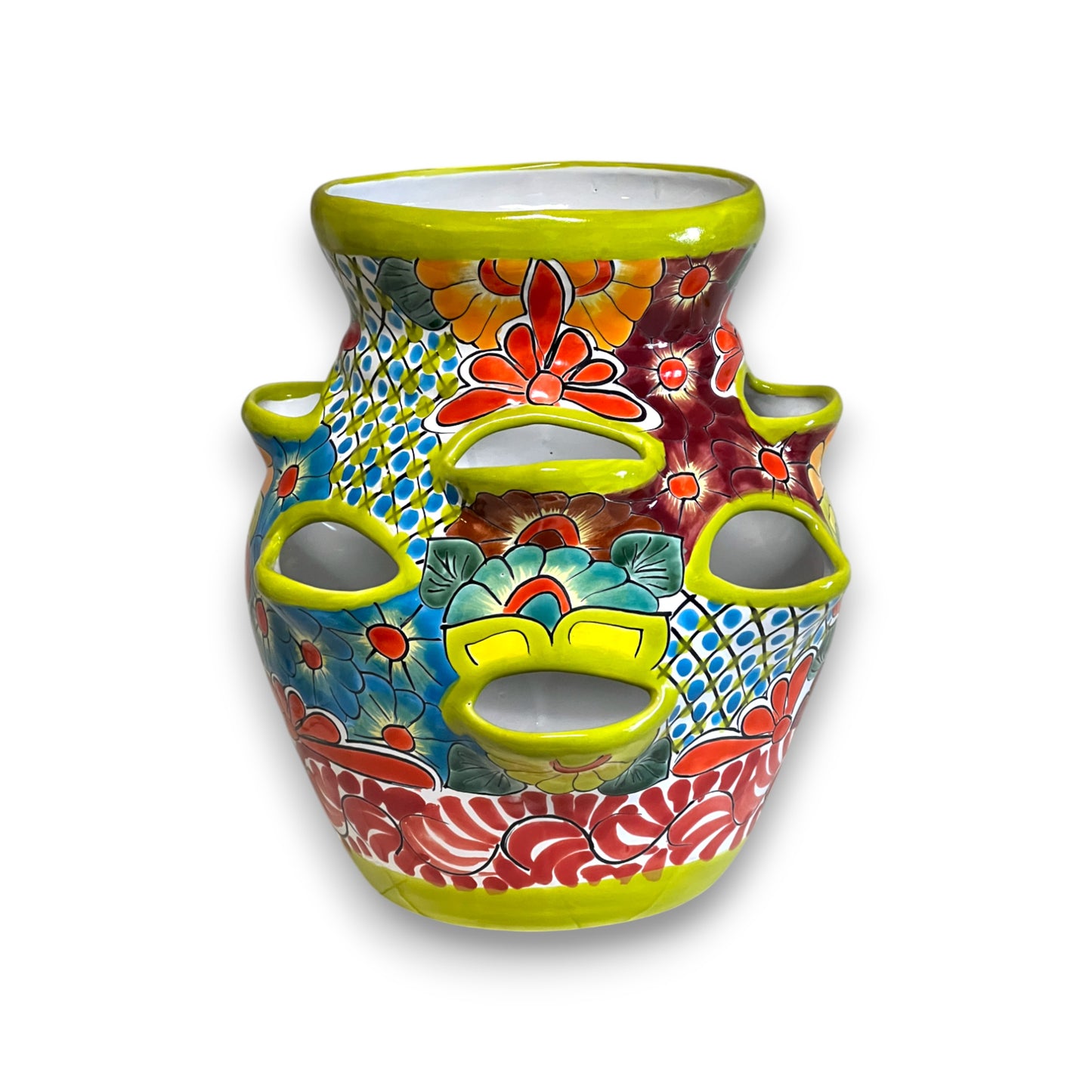 Talavera Strawberry Planter Pot | Hand-Painted Mexican Ceramic