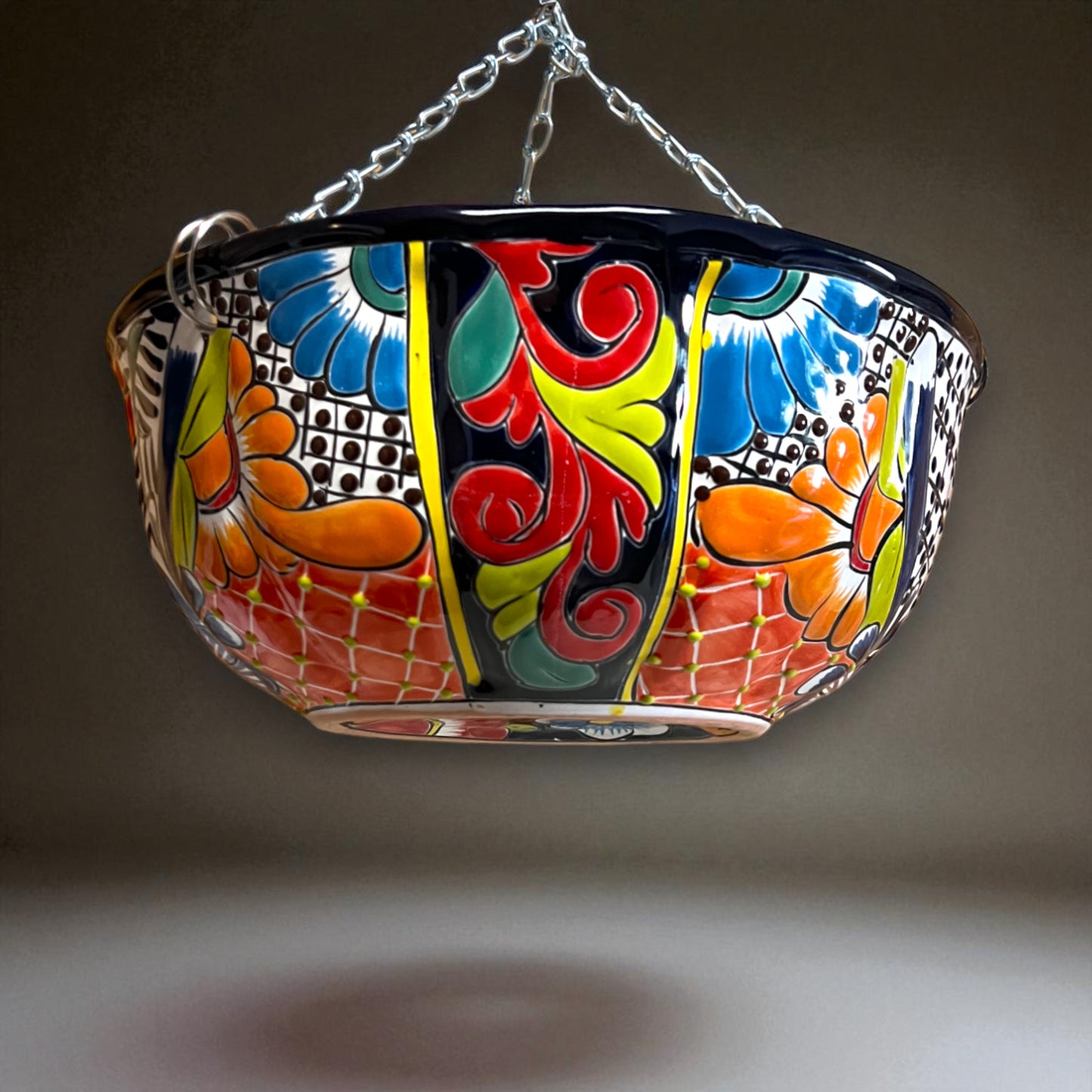 Talavera Hanging Planter | Colorful Hand-Painted Mexican Flower Pot