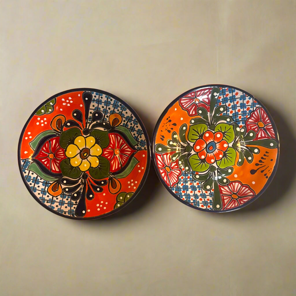 8" Talavera Dinner Plate | Hand-Painted Mexican Folk Art Dish