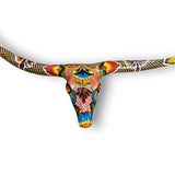Talavera Longhorn Skull | Handmade Mexican Bull Wall Art hand-painted colorful Talavera bull skull with long horns, red blue yellow green terracotta finish