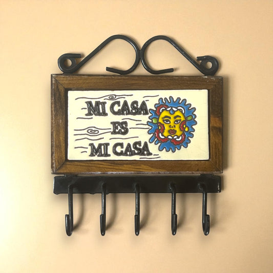 Talavera Key Holder | Handmade Mexican Wall Hook