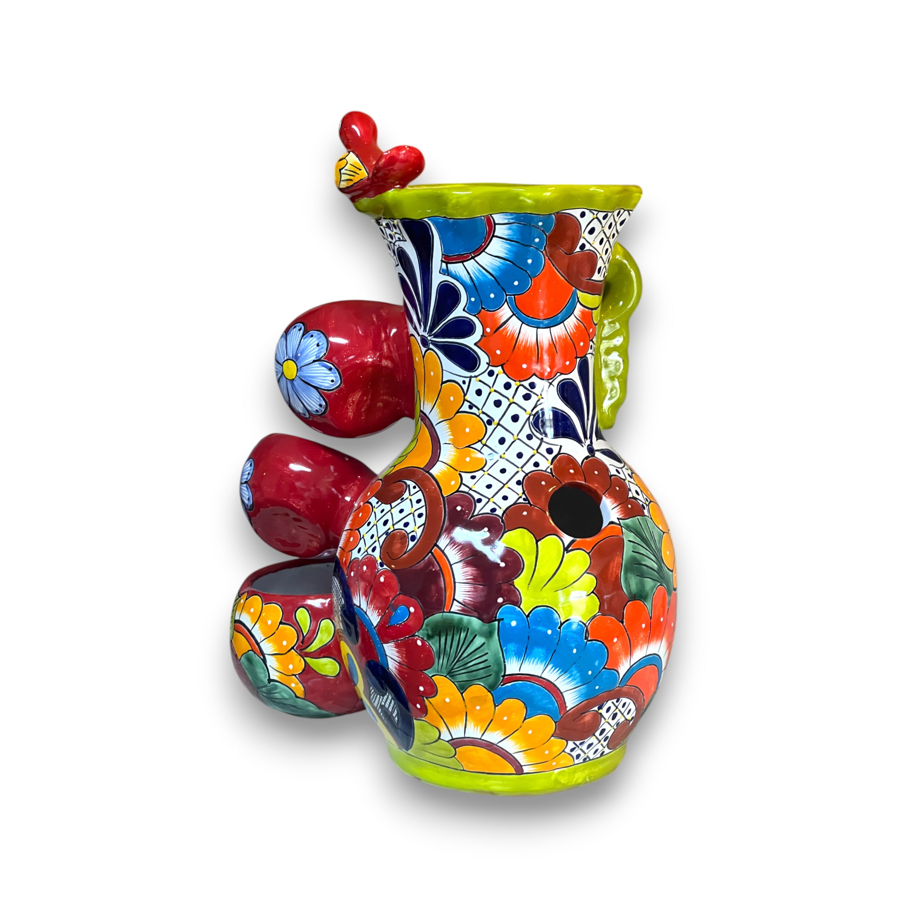 Colorful Talavera Tabletop Fountain | Mexican Folk Art Decor