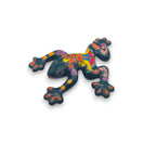 Hand-Painted Talavera Frog | Mexican Wall Art Figurine - colorful hand-painted ceramic frog wall decor, kiln-fired lead-free glaze