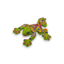 Hand-Painted Talavera Frog | Mexican Wall Art Figurine - brightly hand-painted green ceramic frog wall decor from Guanajuato, Mexico