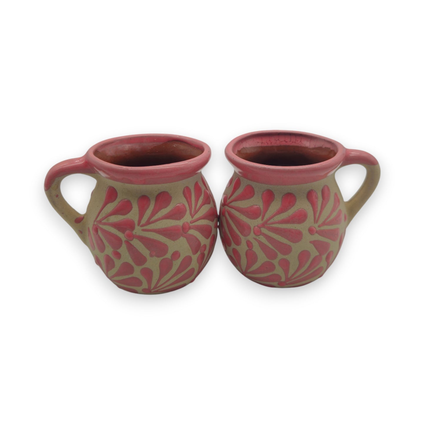 Pink Talavera Mug | Authentic Handmade Mexican Clay Jarrito