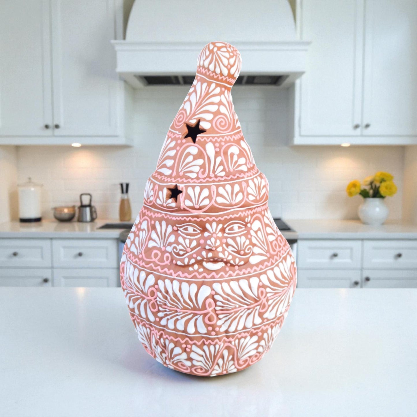 Terracotta Talavera Santa | Handcrafted Holiday Statue