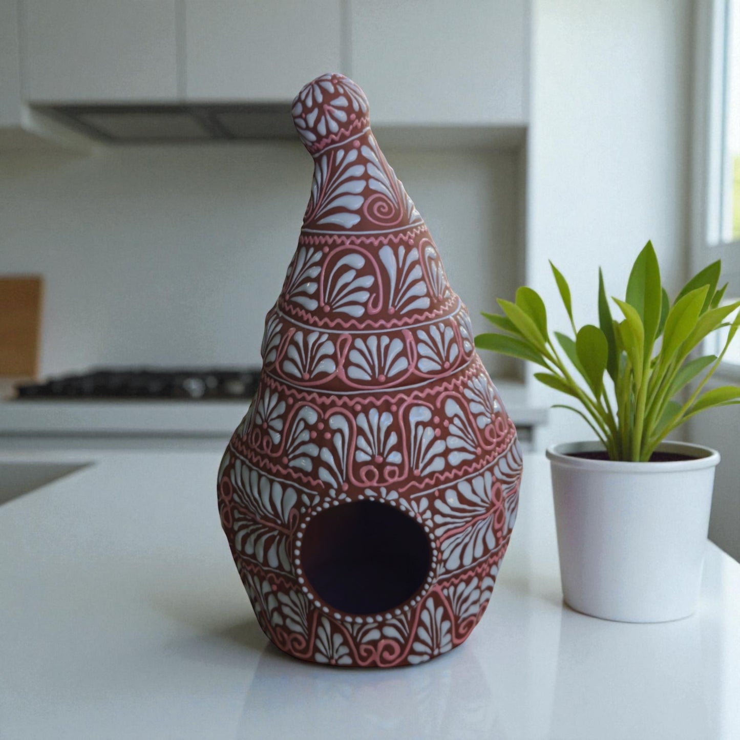 Terracotta Talavera Santa | Handcrafted Holiday Statue